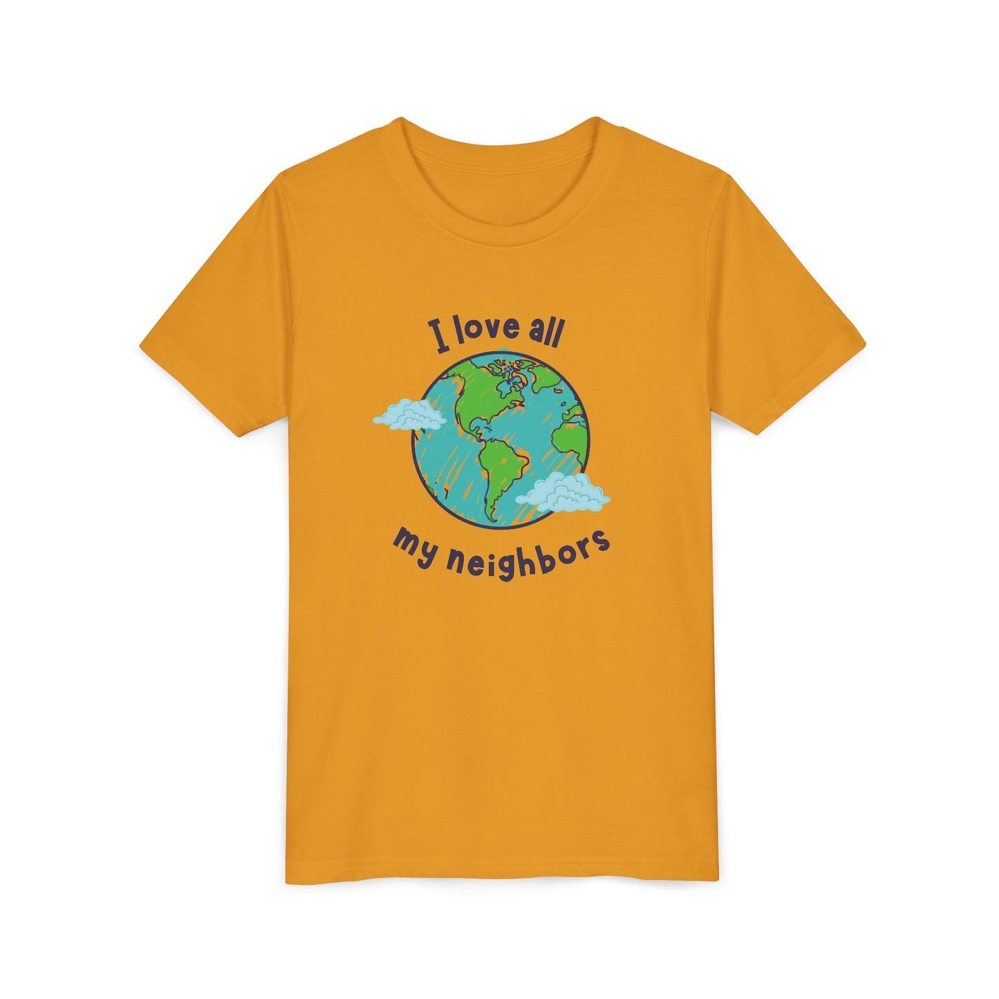 I Love All My Neighbors Youth Short Sleeve Tee
