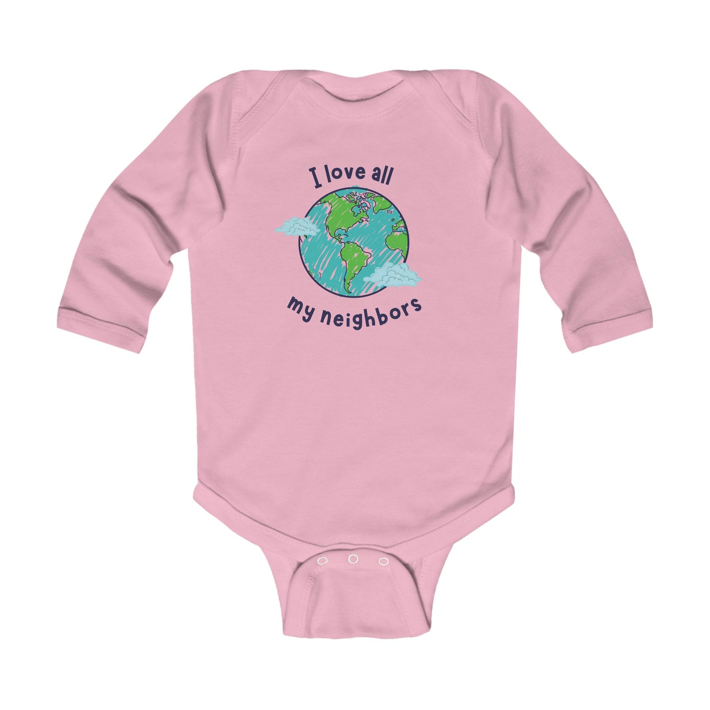 I Love All My Neighbors Infant Long Sleeve Bodysuit