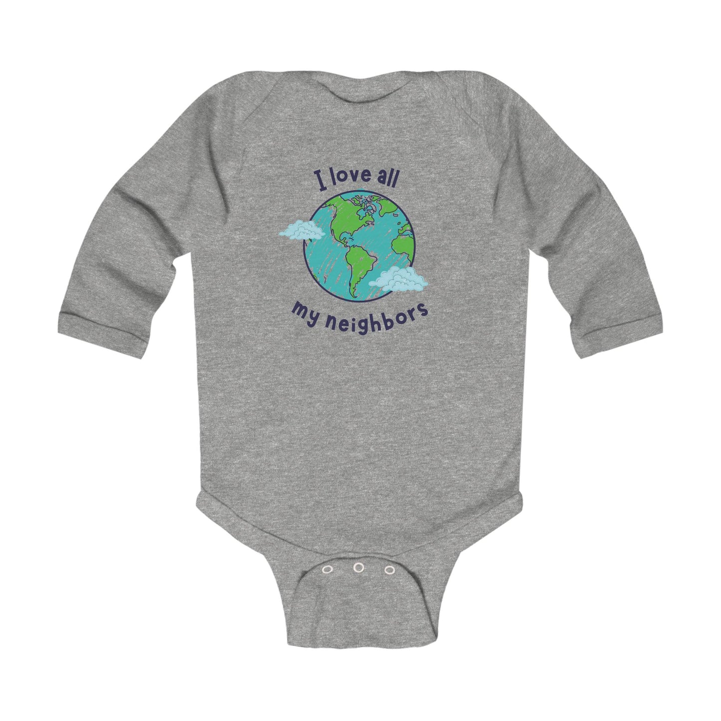 I Love All My Neighbors Infant Long Sleeve Bodysuit